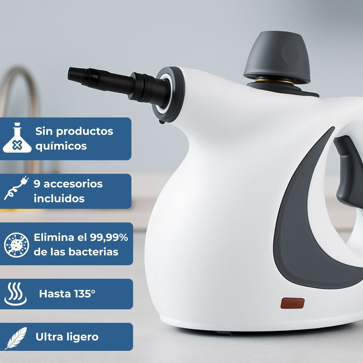 Limpiador de Vapor Steameo - Reemplaza todos tus productos tóxicos