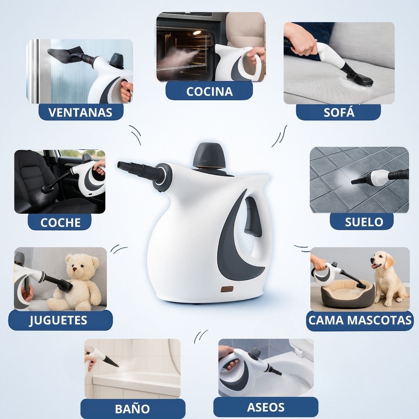 Limpiador de Vapor Steameo - Reemplaza todos tus productos tóxicos