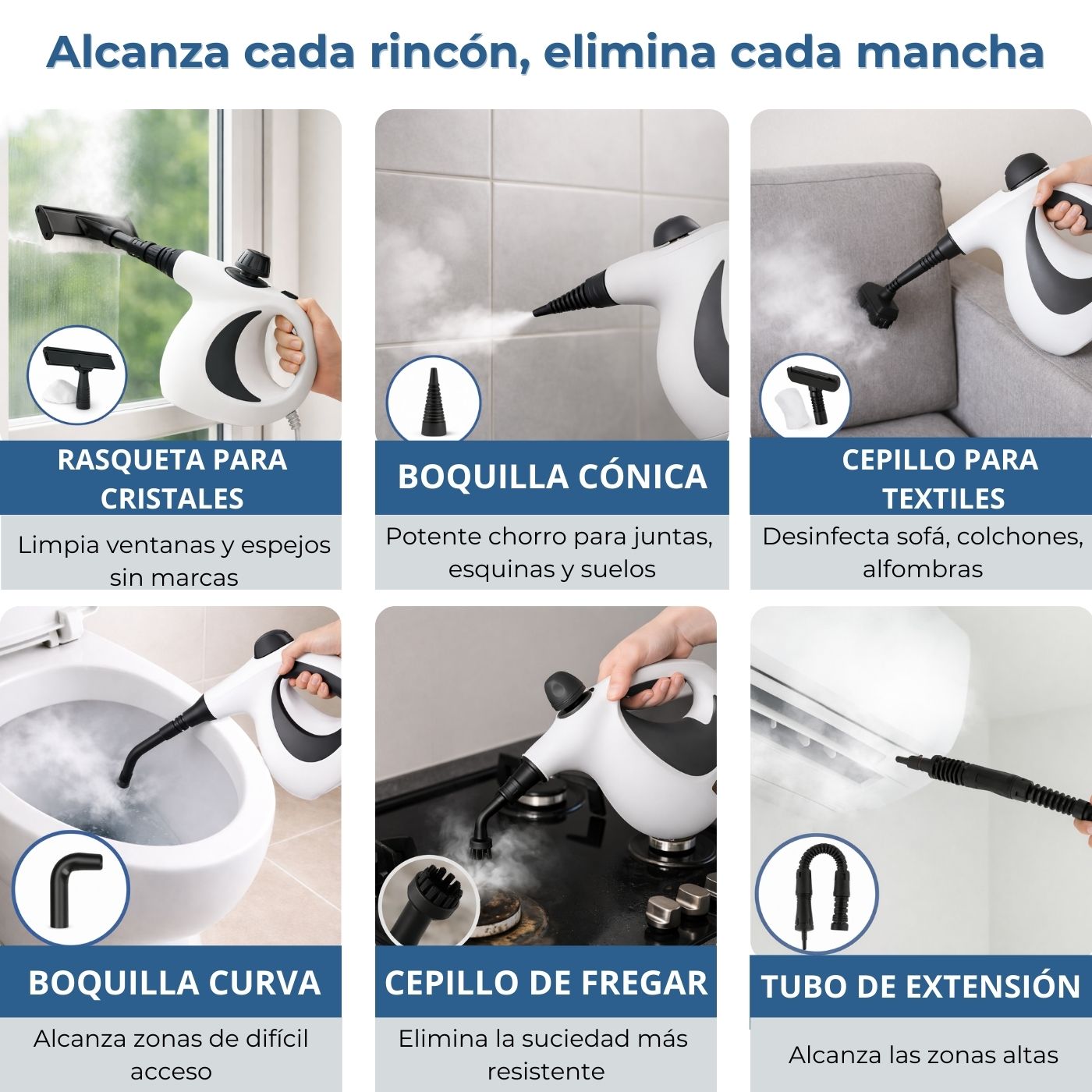 Limpiador de Vapor Steameo - Reemplaza todos tus productos tóxicos